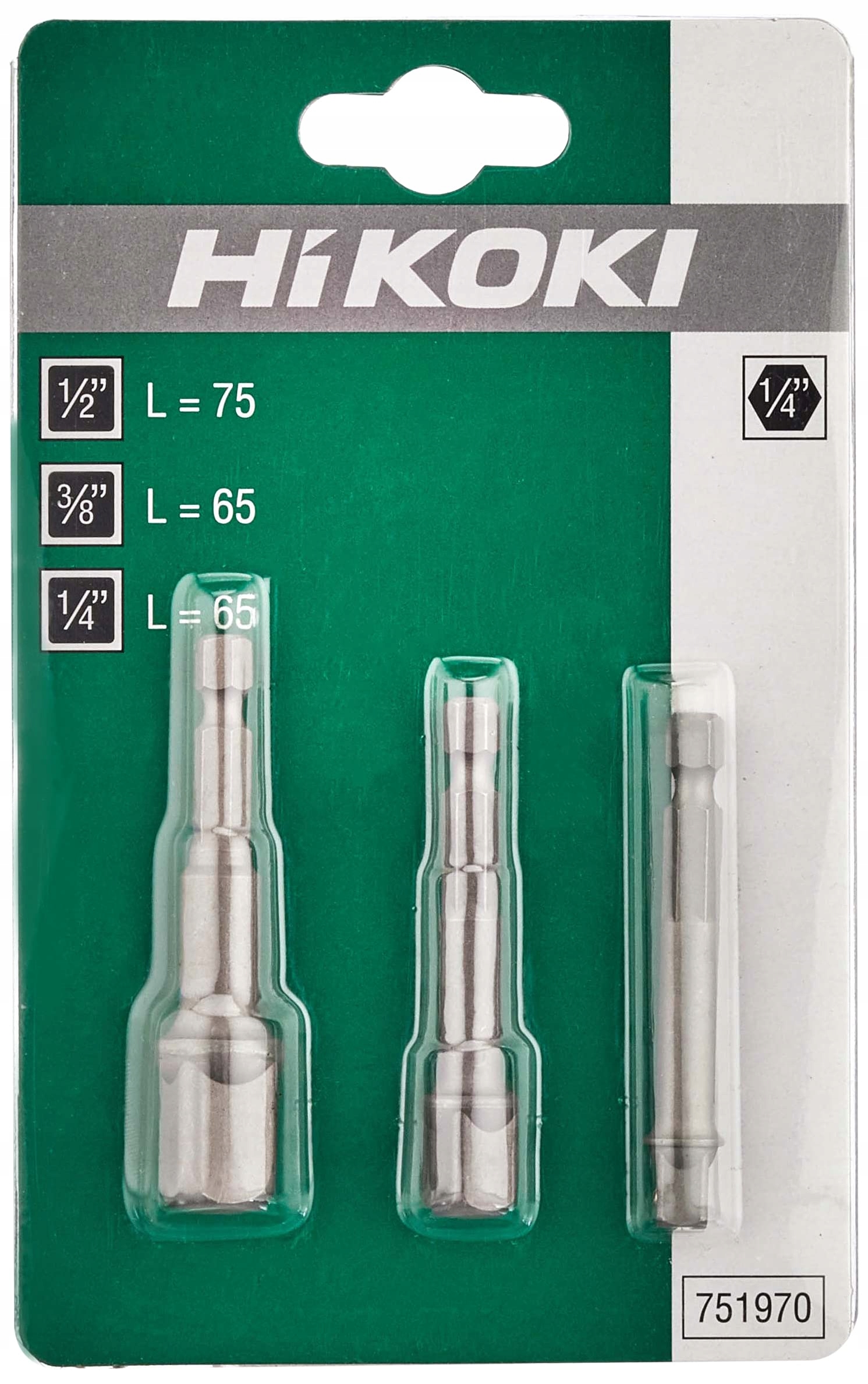 

Zestaw adapterów Hikoki 751970 1/4, 1/2, 3/8 cal