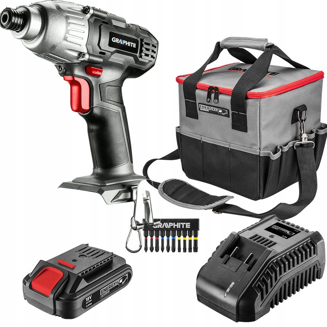 

Graphite Zakrętarka 180Nm 18V 2Ah 58G012-S15 +bity