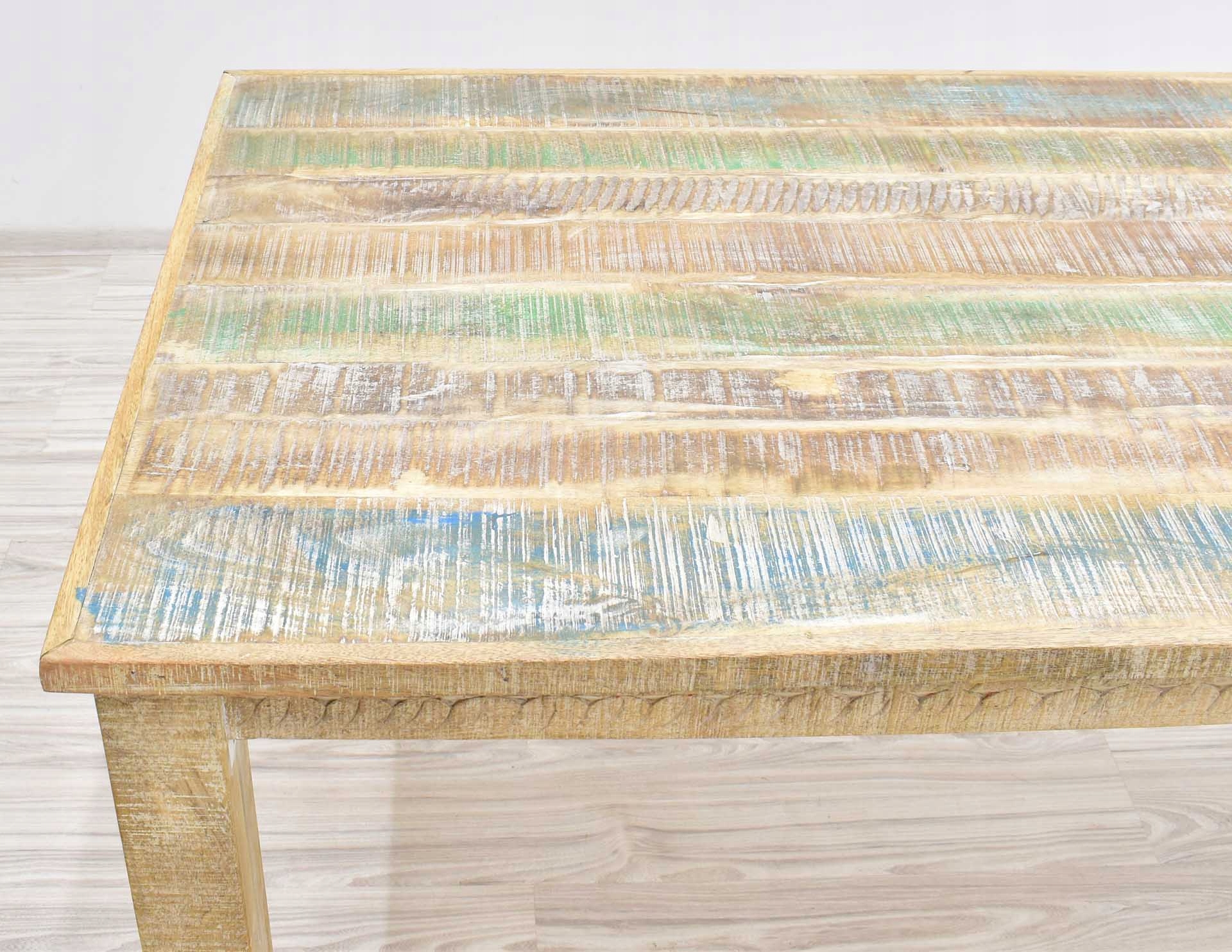 Stół kolonialny indyjski lite drewno mango kolor Wysokość mebla 76 cm