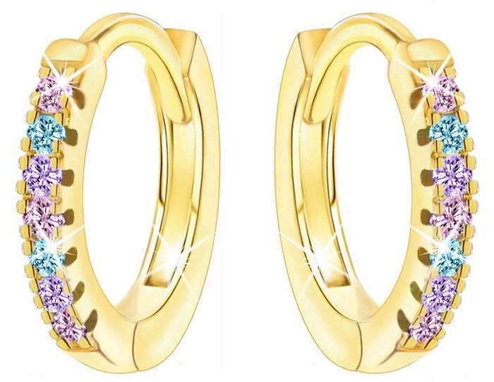 

Złote Kolczyki Dla Dziewczynki Kółka Srebro 925