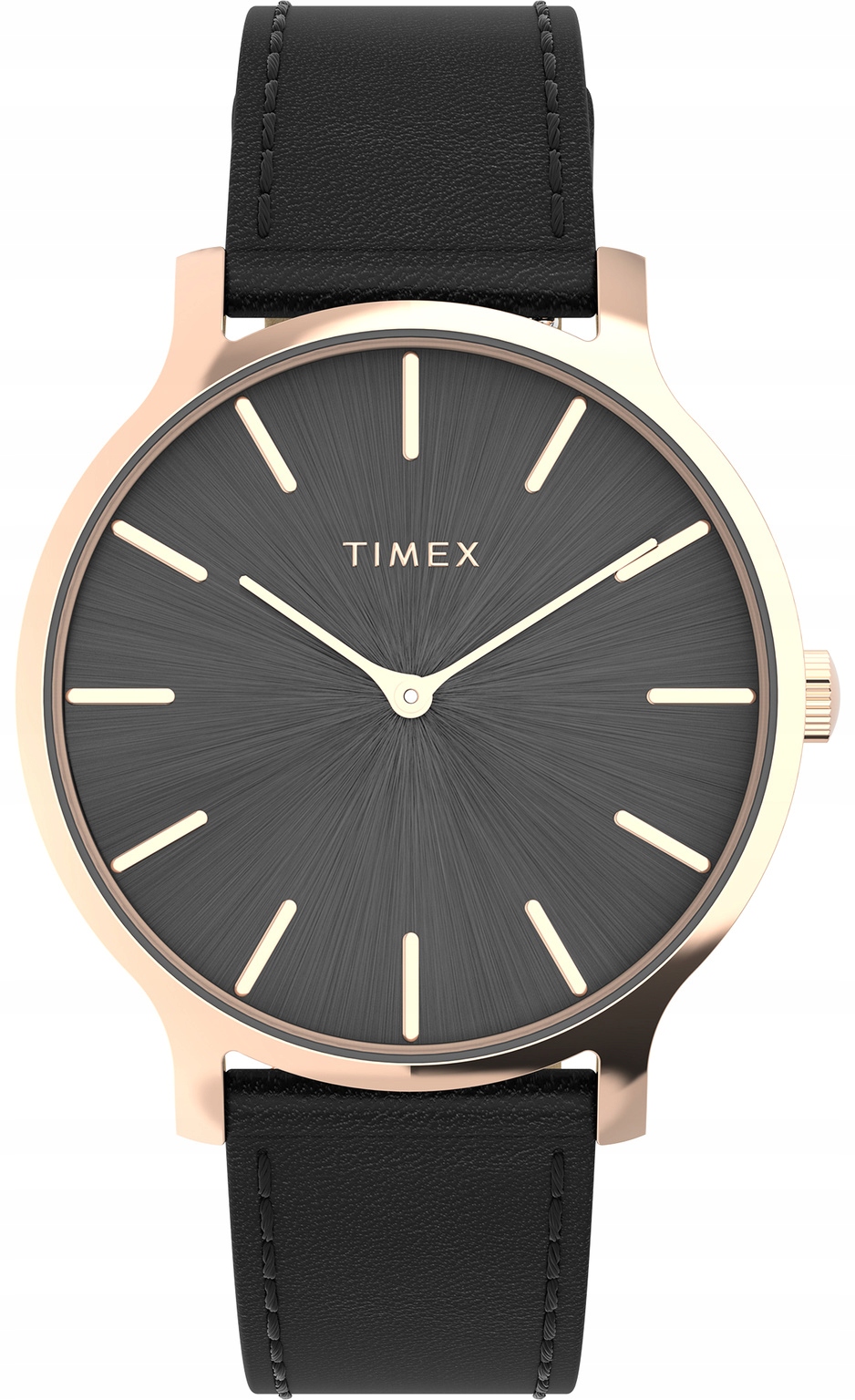 Dámské Růžové Zlato Černé Hodinky Timex Fashion Transcend TW2W19800 38 mm