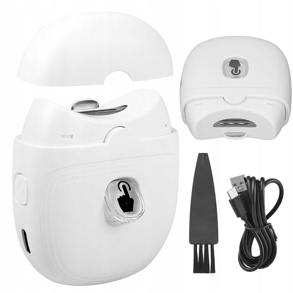 Elektrický odstřihovač nehtů s nádobou a 2 rychlostmi nabíjení přes Usb