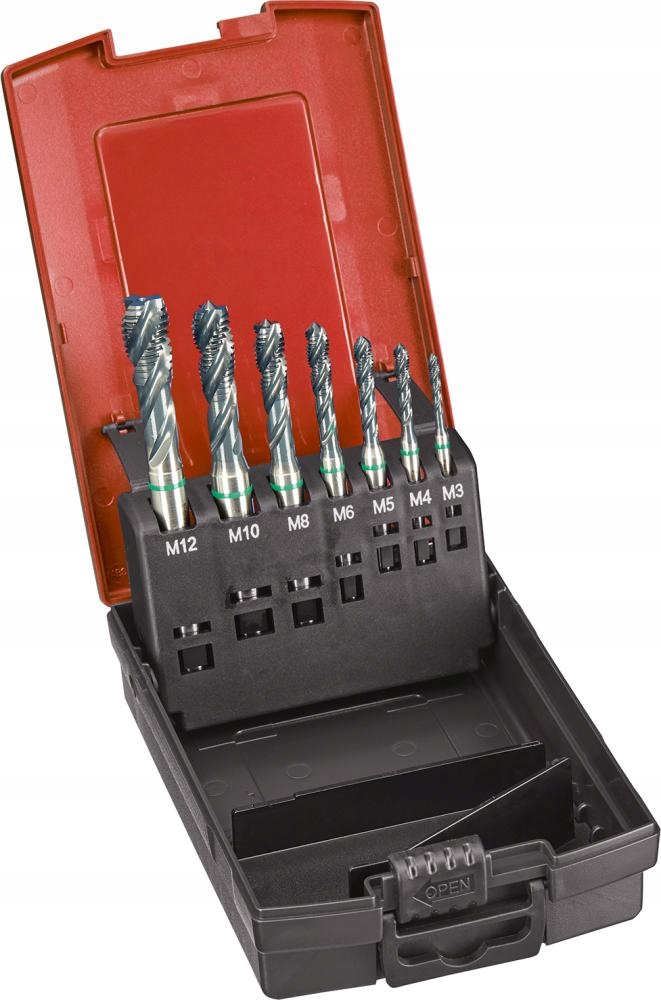 Sada strojových závitníkov, DIN376 Hsse vaporizované, typ Uni 6H M3-M12