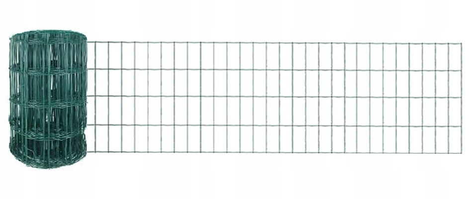 Siatka Ogrodzeniowa 40cm Metalowa Uv Powlekana Pcv Niska 0,4m x 25m