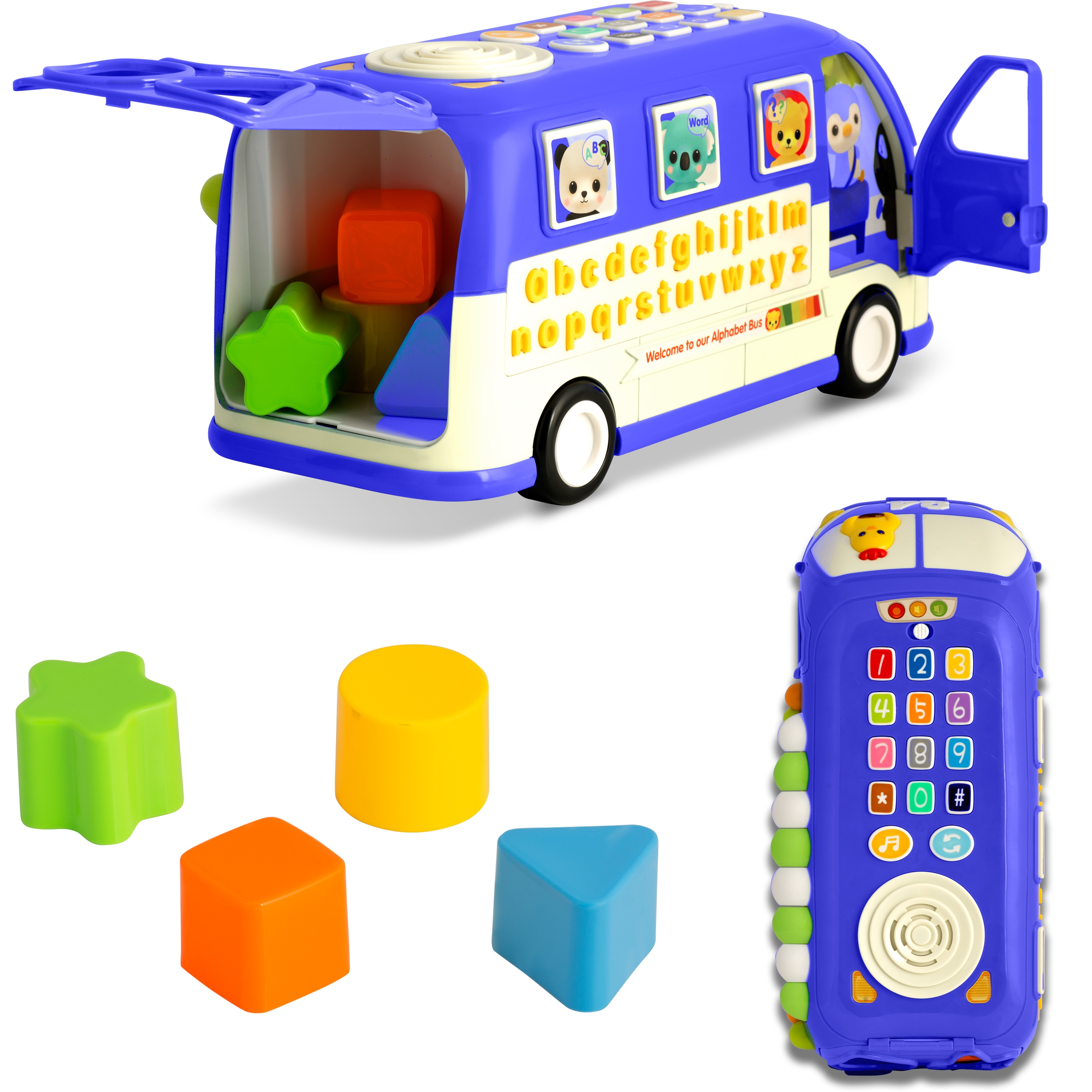 ZABAWKA EDUKACYJNA DLA DZIECKA AUTOBUS MUZYKA SORTER SAMOCHODZIK 18m+ AUTKO