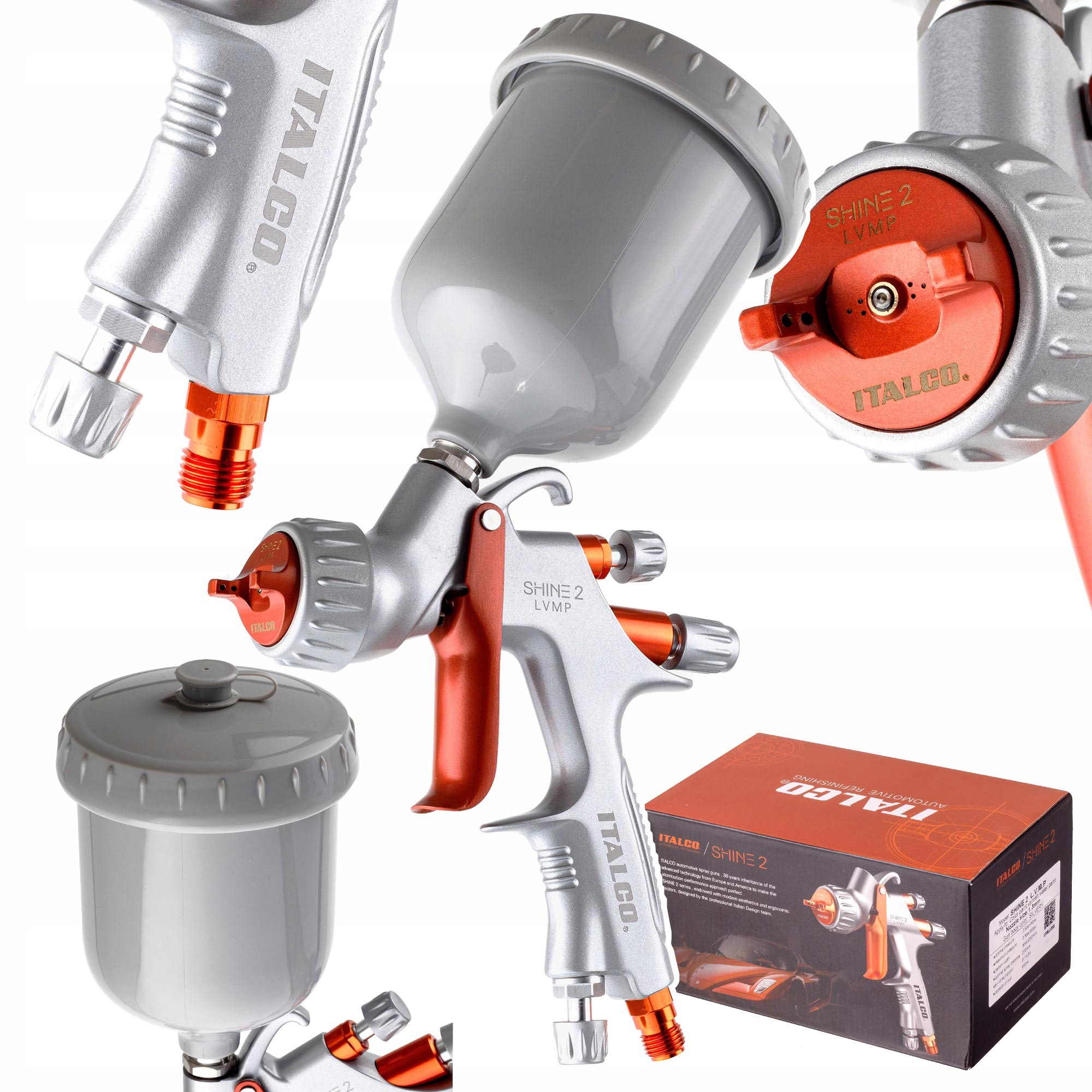 Lakovacia pištoľ Premium Lvmp 1,3 mm Pro Italco Shine 2 na maľovanie