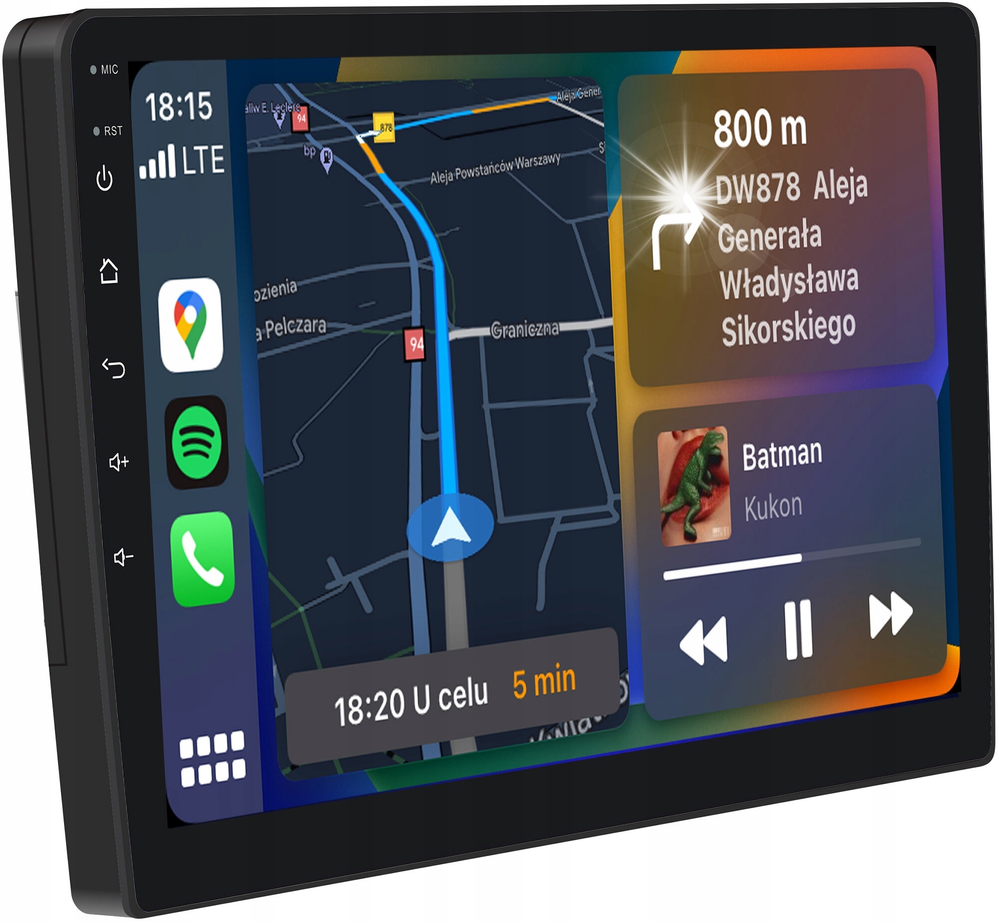Vordon HX-100 Radio samochodowe / wyświetlacz 9'' CarPlay Android Auto ...