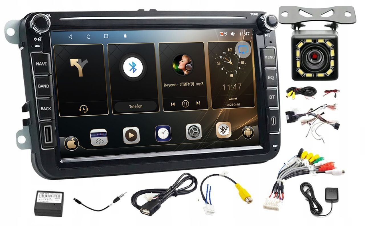 Rádio Navigácia Gps Andorid Vw Golf Plus 2003-2009 Wifi Carplay 6GB 128GB