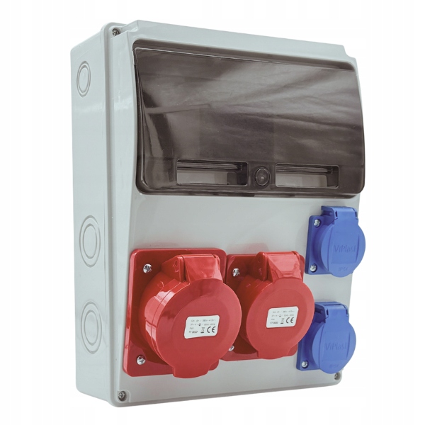 Rozdzielnica Budowlana Modułowa 11M 1x32A 1x16A 5P 2x2P+Z 250V IP44 Viplast