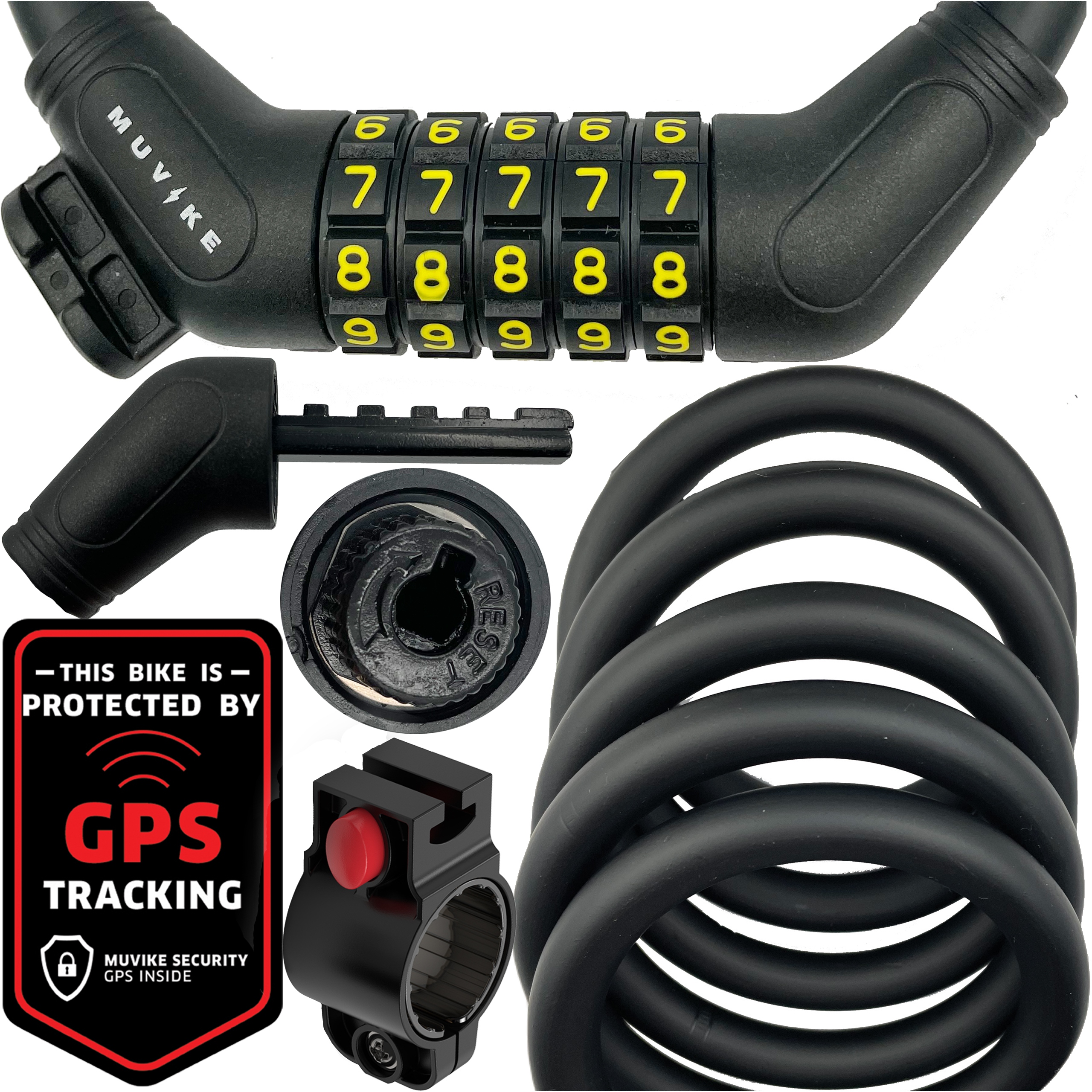 ZAPIĘCIE DO ROWERU LINKA BLOKADA DO ROWERU SZYFR MUVIKE FLEX 1200/12C