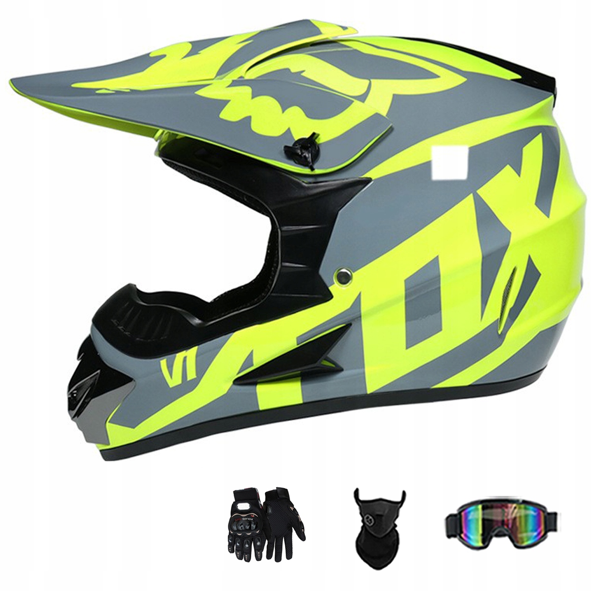 Motocyklová Přilba Crossová Lehká Enduro Quada Brýle Rukavice Maska L