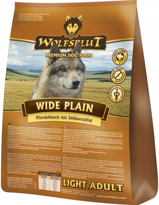Levně Suché krmivo Wolfsblut Dog Wide Plain Adult Light koně a batáty 2 kg pes