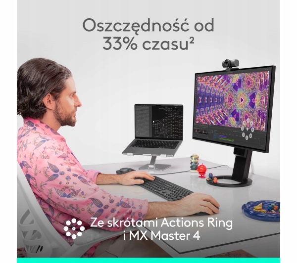Mysz Logitech MX Master 4 Grafitowa USB 2.4 GHz / Bluetooth ergonomiczna Producent Logitech