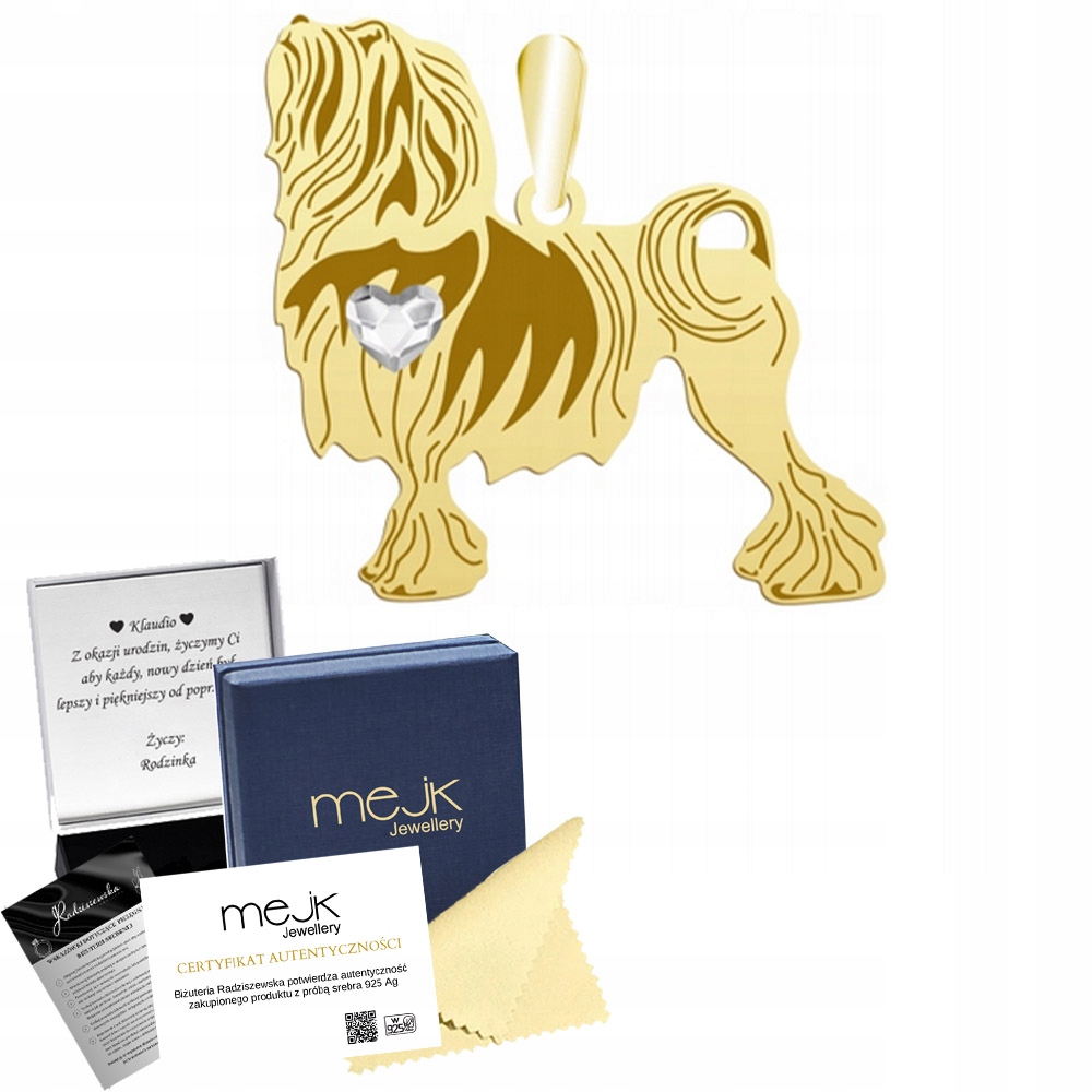 Přívěsek Zlatý Lví pejsek 925 Dárek Šperky Žena Gravírování Bonus