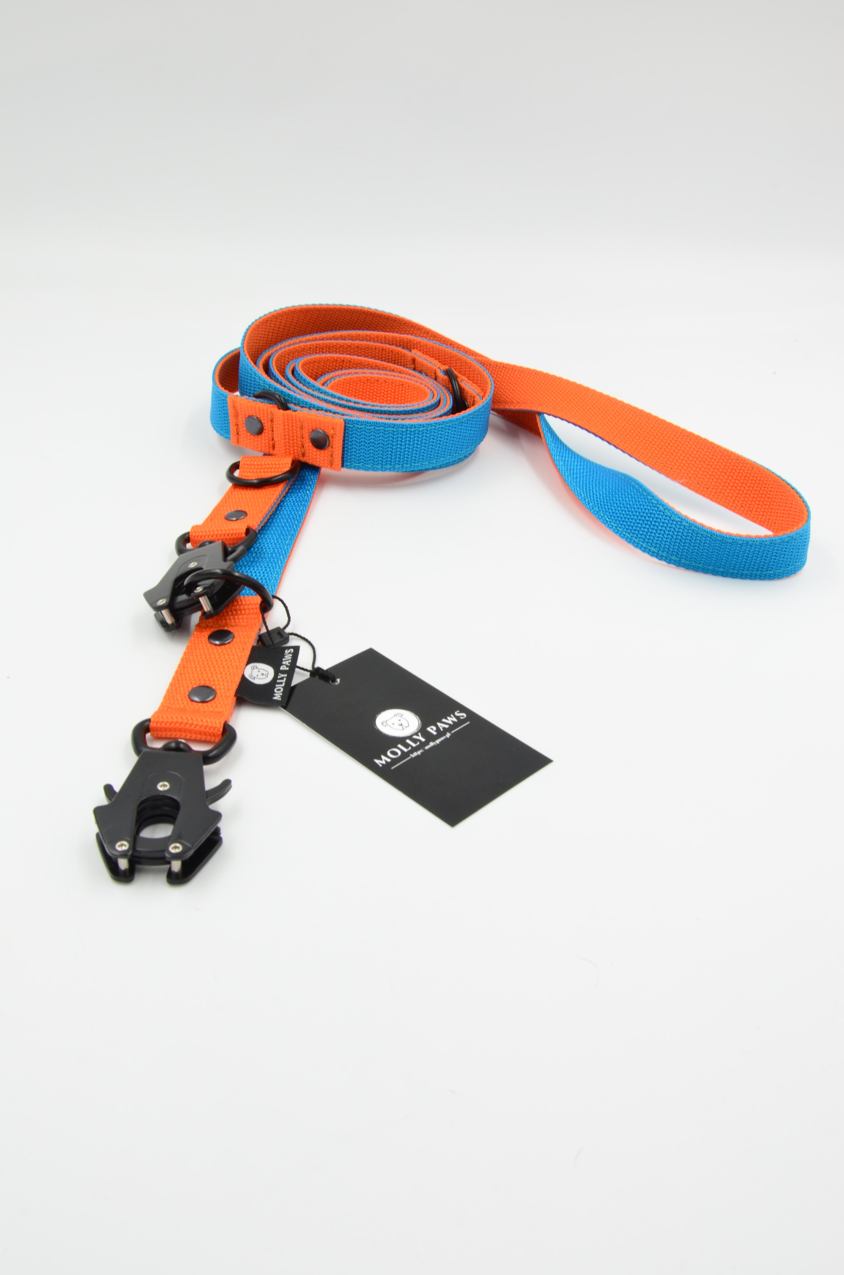 Levně Vodítko pro psa s taktickými karabinami, šířka 2,5 cm, délka 3 metry