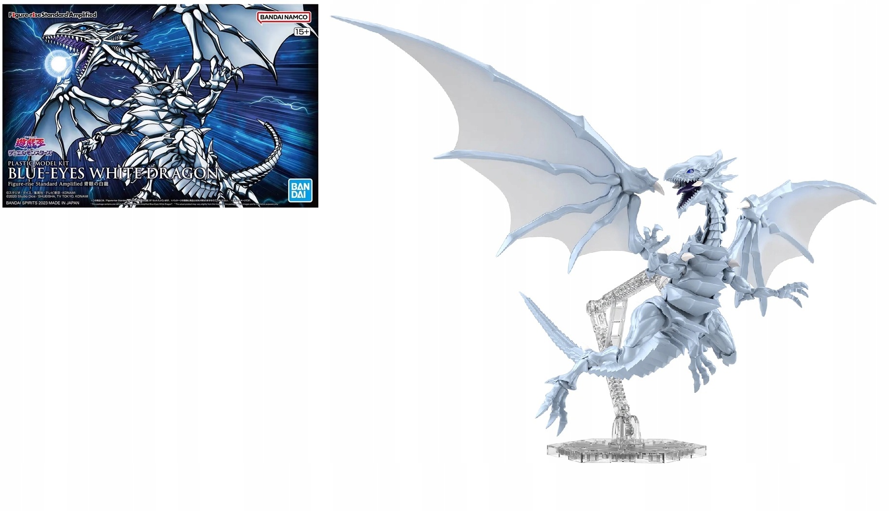 Yu-gi-oh figurka-Rise Standard Amp. Modrooký bílý drak módní sada
