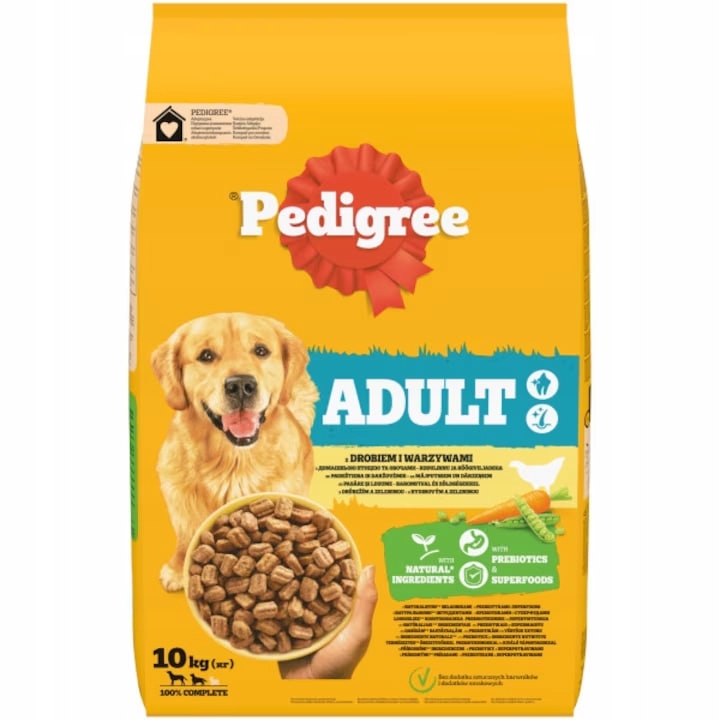 Levně Pedigree Adult s drůbežím masem a zeleninou Střední a velká plemena 10 kg