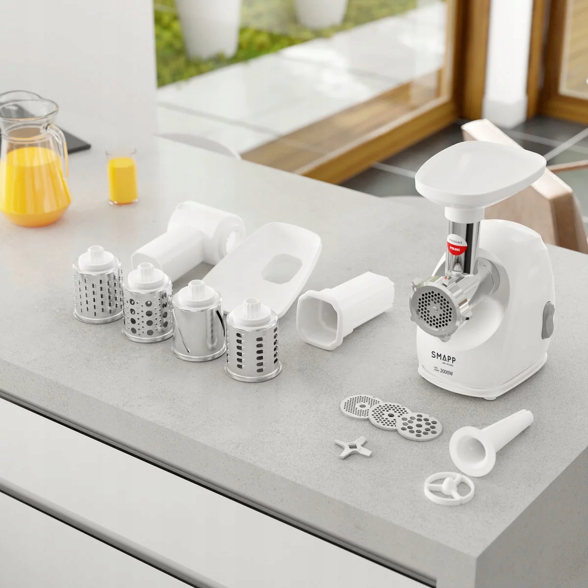 Maszynka do mielenia mięsa z Szatkownicą 2000W EBOOK Gratis Kod producenta 489.81 BIAŁA