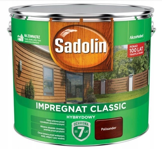 Impregnat do drewna Hybrydowy Sadolin Classic 9 L Palisander mat