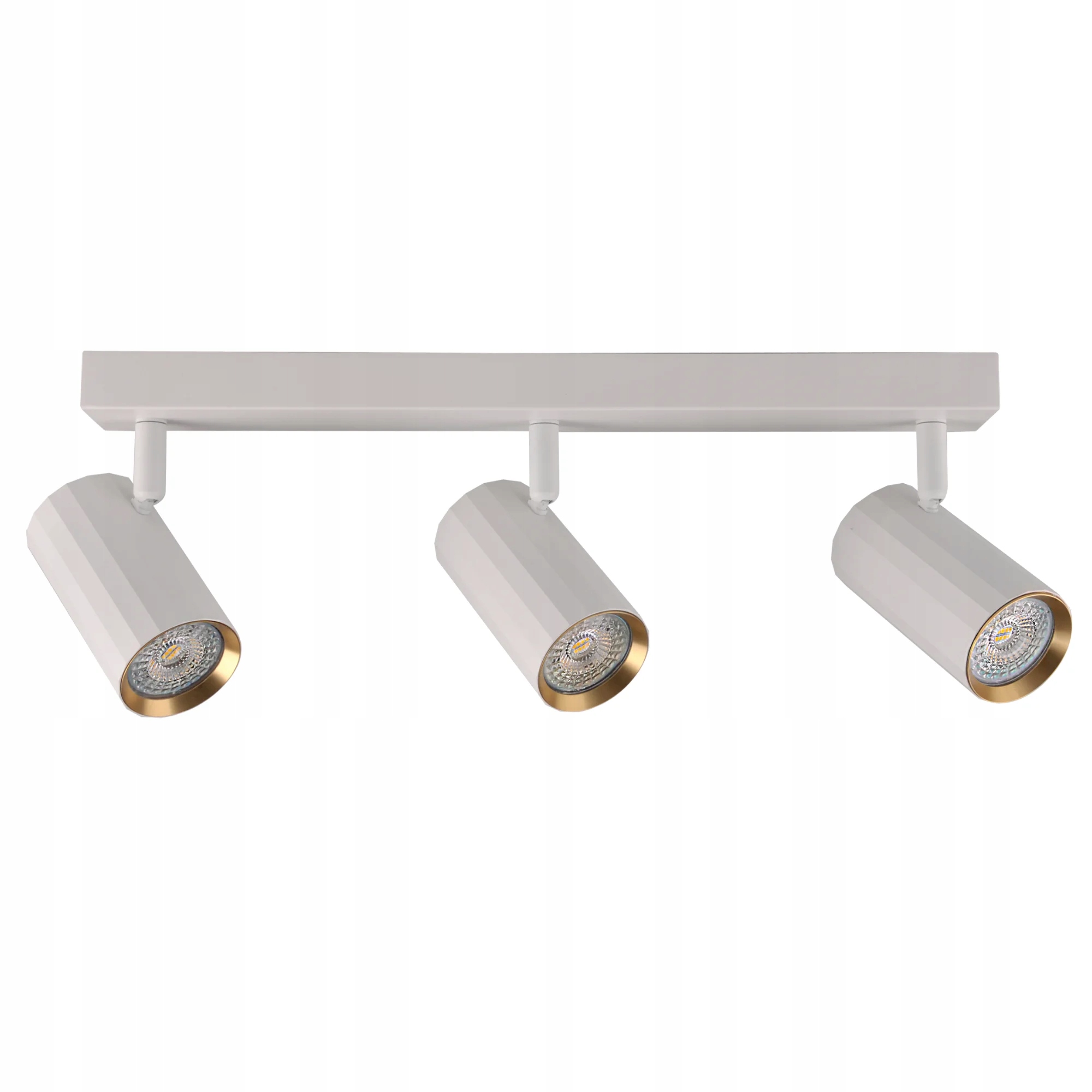 Stropní nástěnná lampa lišta bílá zlatá 3 reflektory 40 cm Polux