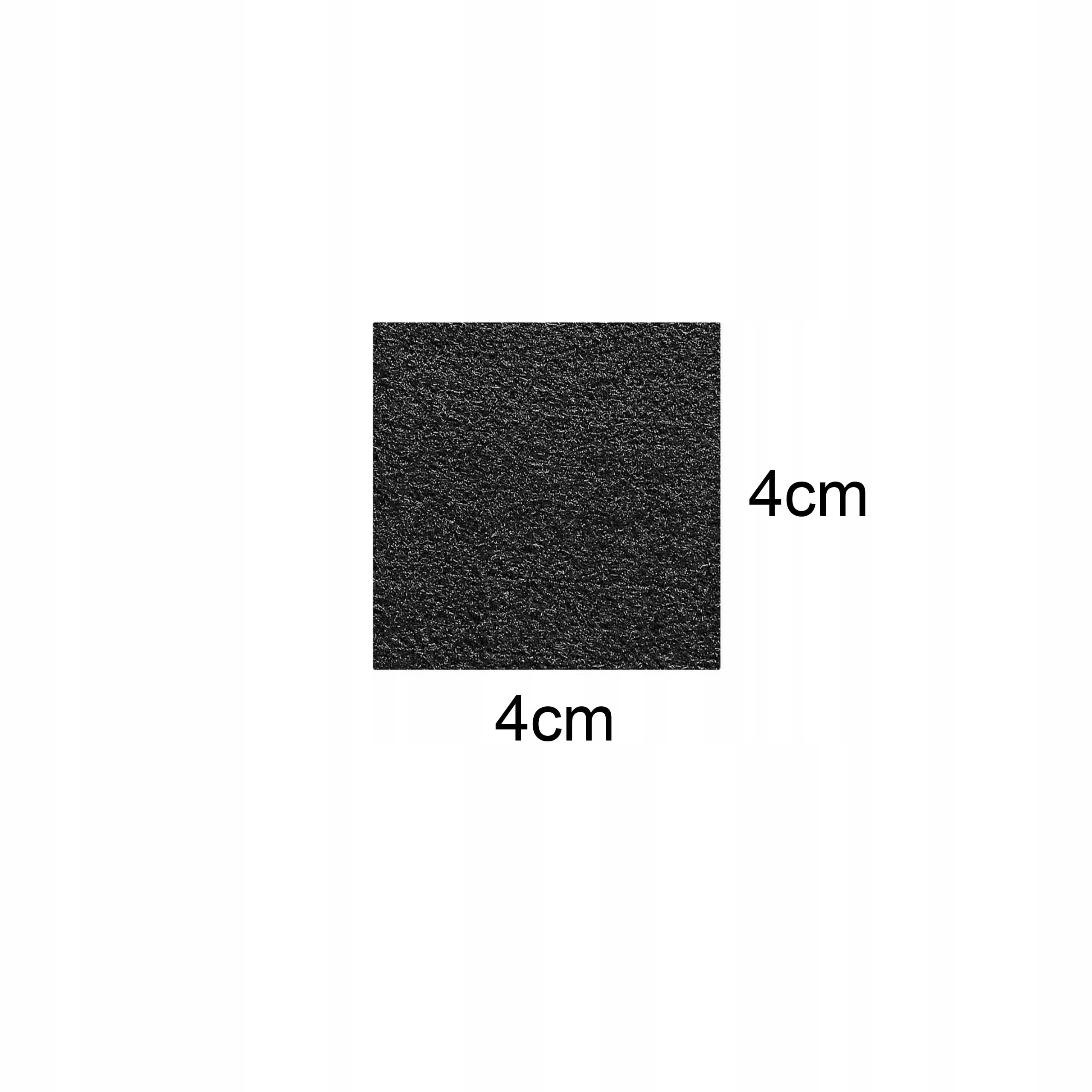 FILCOWE PODKŁADKI SAMOPRZYLEPNE FILC 4X4CM 16 SZTUK CZARNE Kolor czarny