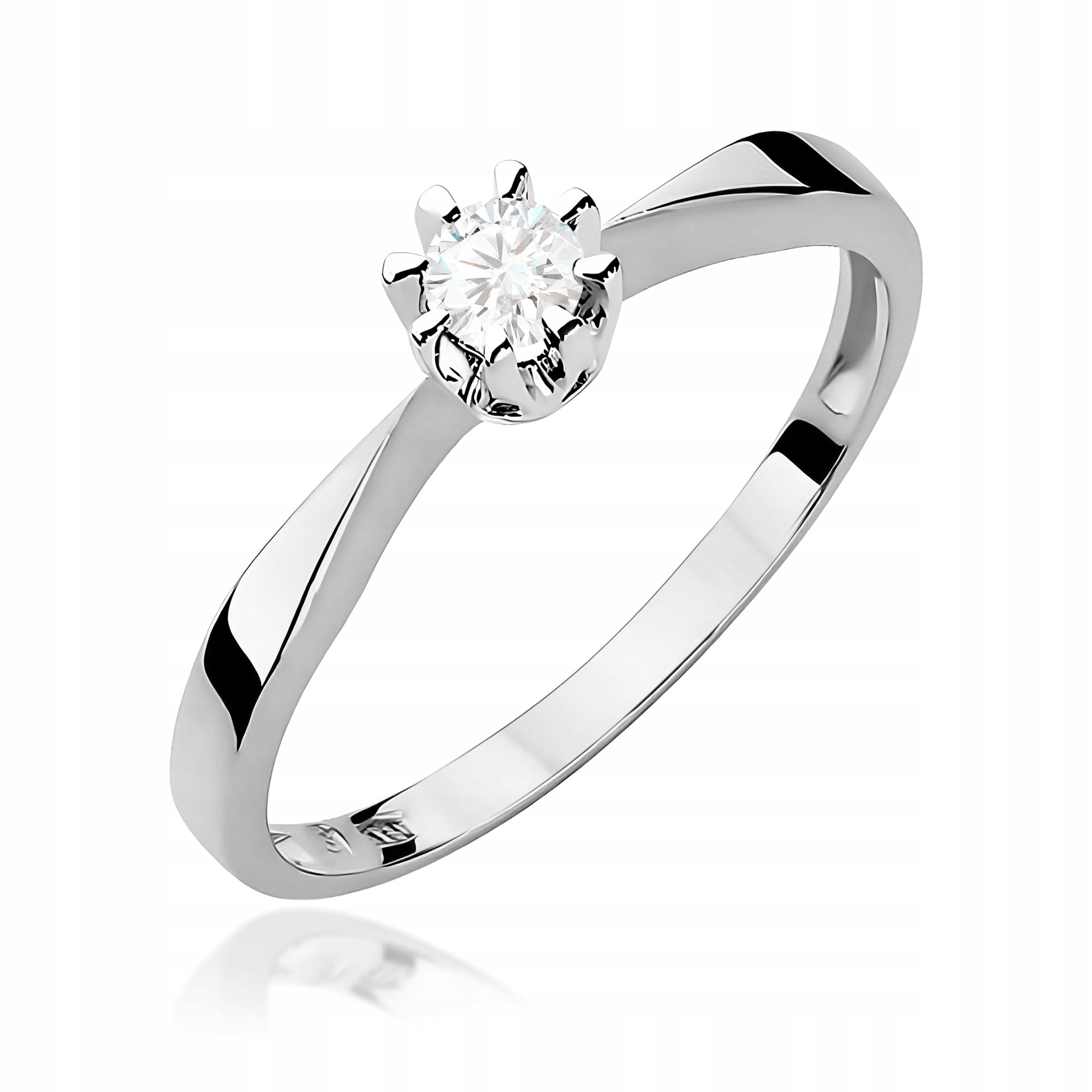 Zlatý Prstýnek 585 S Diamantem Gravírování Bonus r22