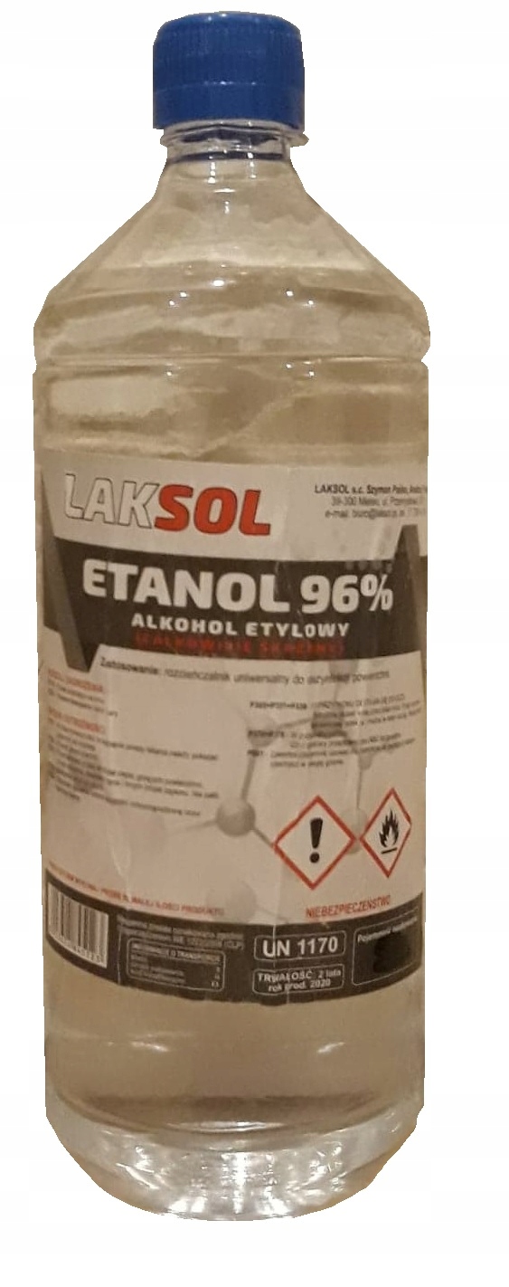 

Alkohol Etylowy Etanol Spirytus 96% 1l