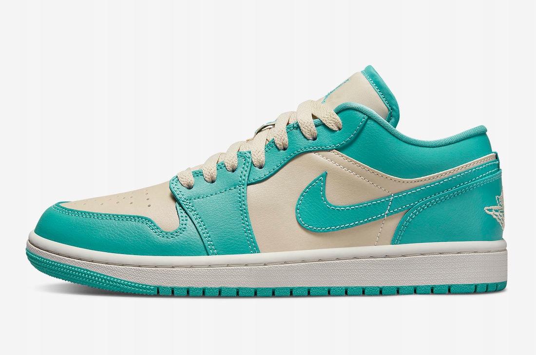 Boty Nike Air Jordan 1 Low "Teal Green" Béžová Tyrkysová 44EU
