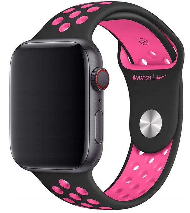 Pasek Apple Nike Sport Band 44 45 49MM MWUC2ZM/A Czarny Róż S/m/l