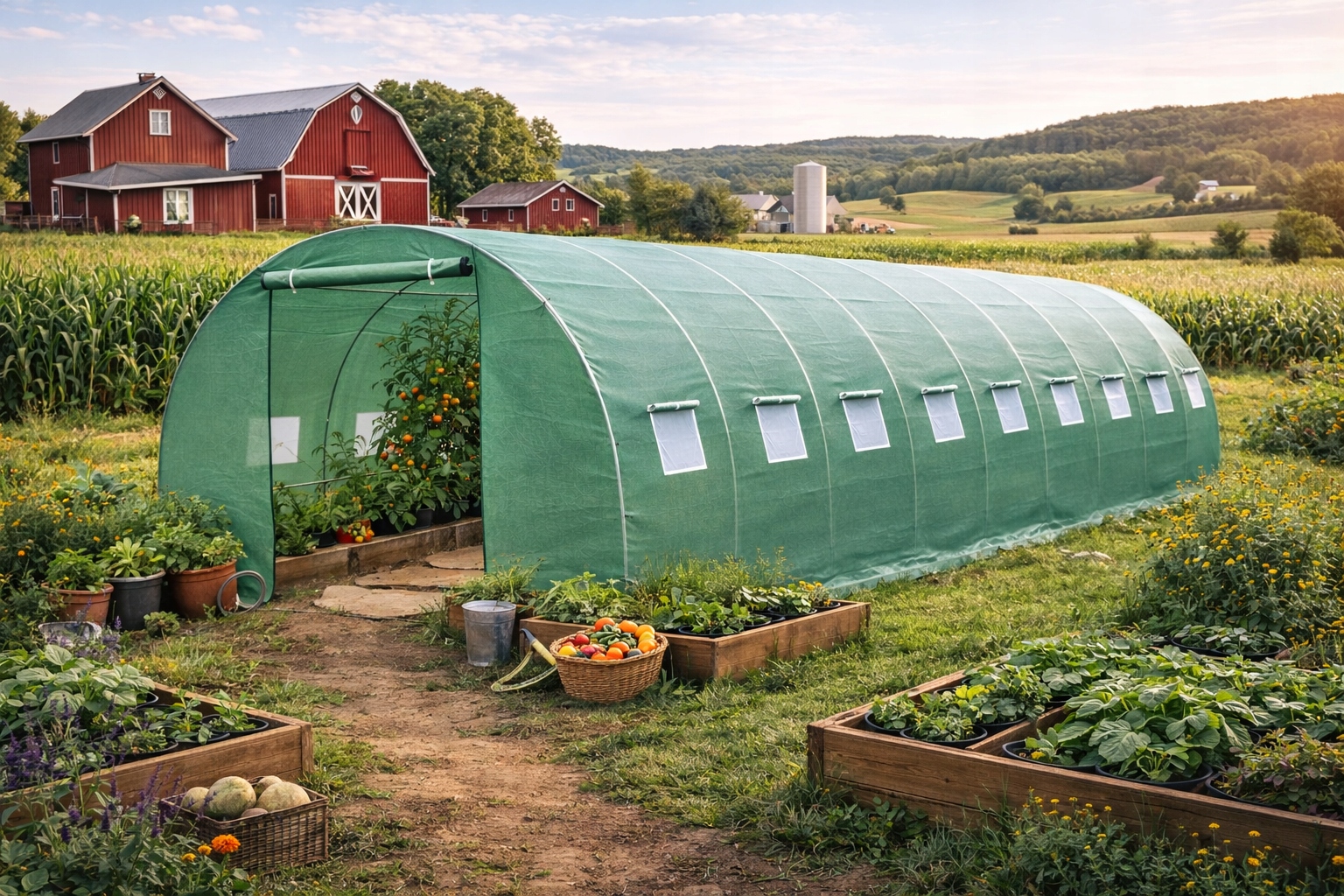 MOCNA folia na tunel ogrodowy szklarnia premium foliak 3x12 zielona
