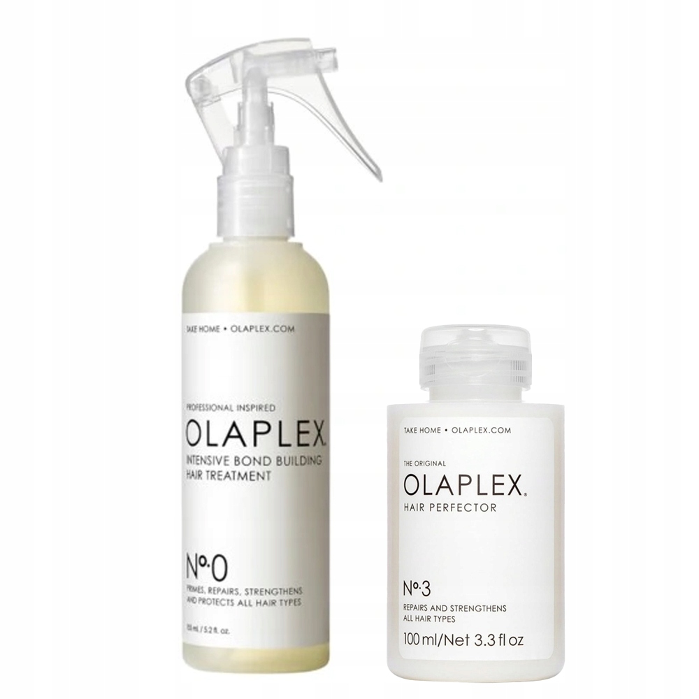 Zestaw Olaplex odbudowujący włosy No. 0 No. 3 naprawa kuracja 155ml+100ml