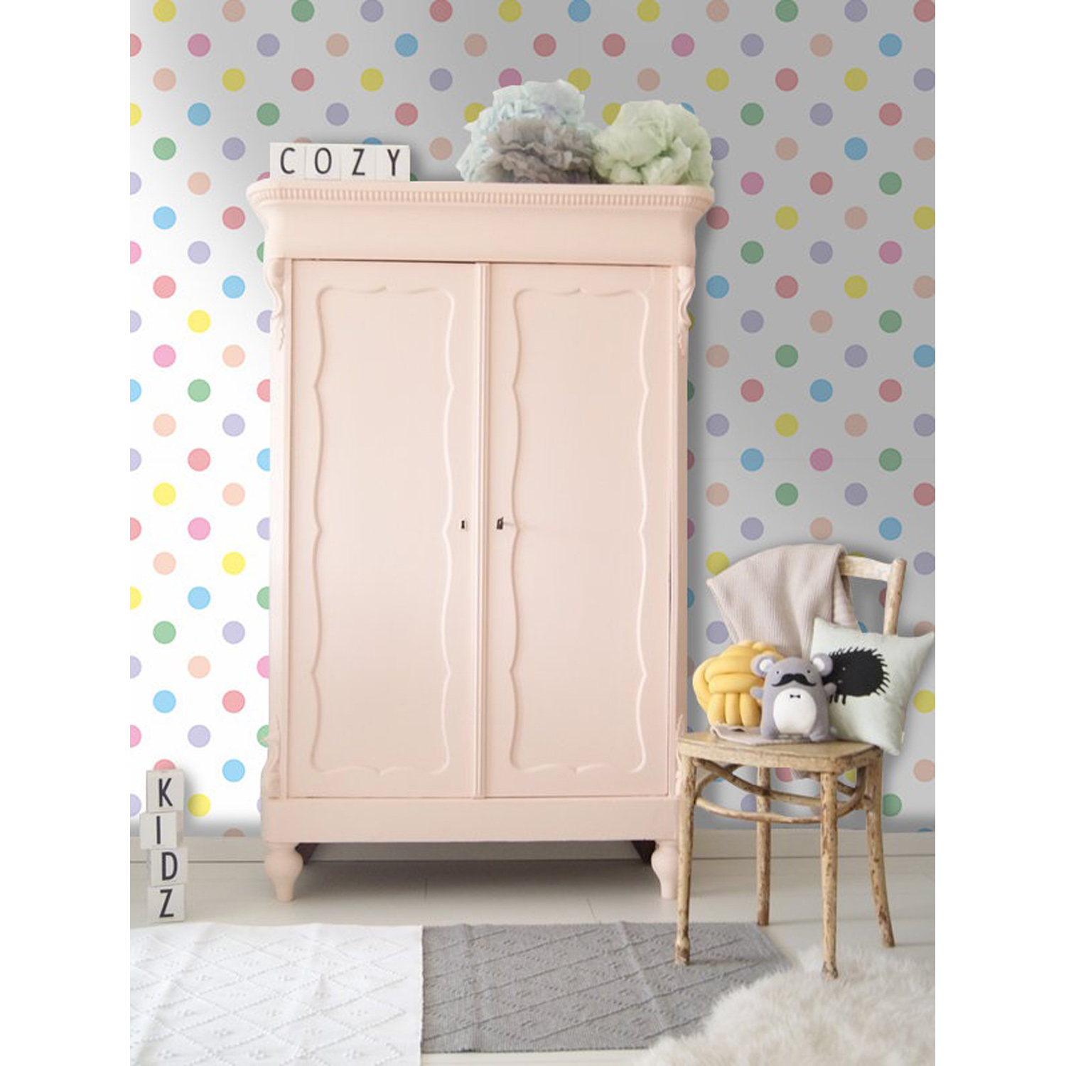 

Samoprzylepna fototapeta Kropki kolorowe 250x250cm