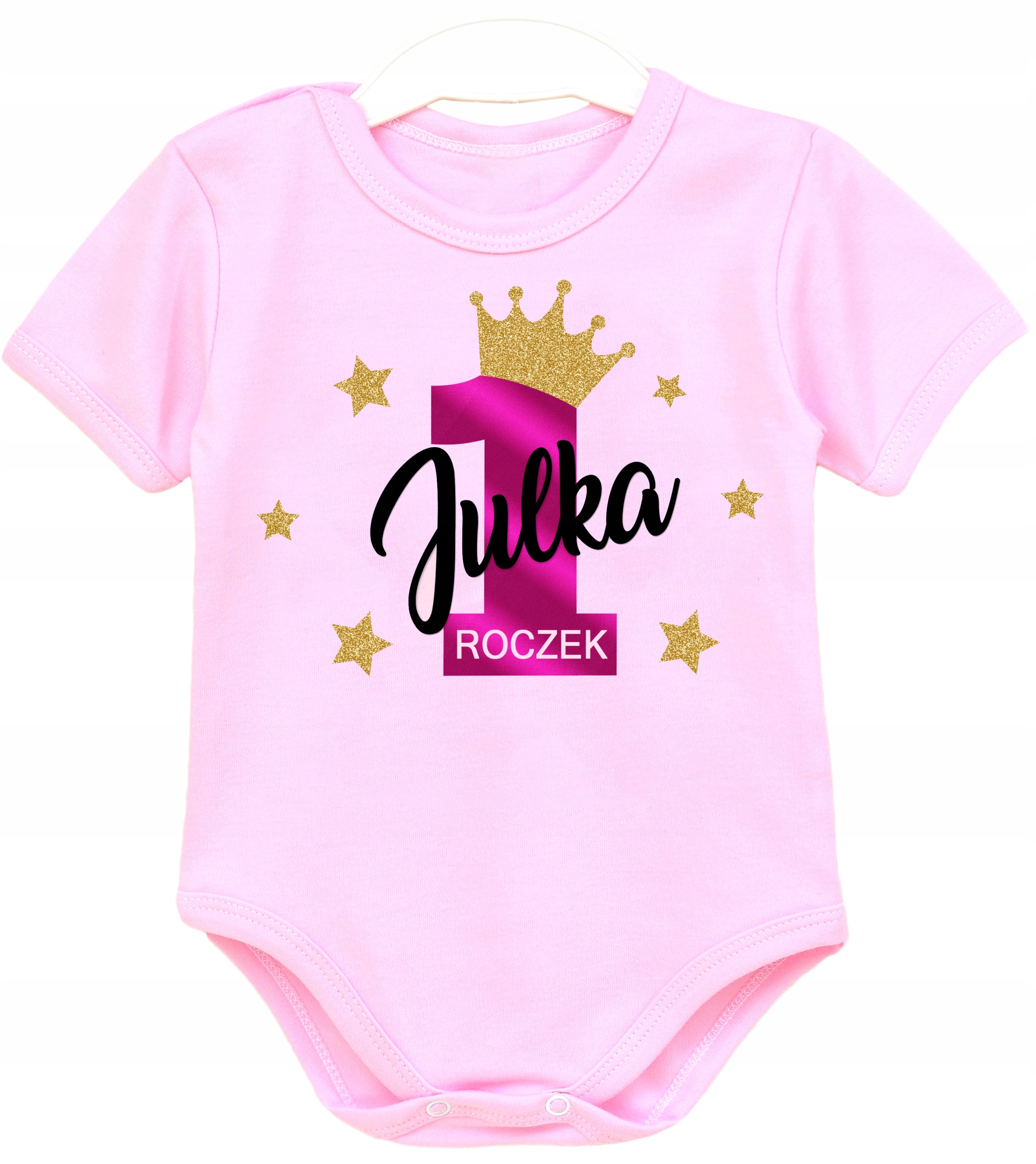 Body kr. rękaw PIERWSZE URODZINY ROCZEK ROK r. 80