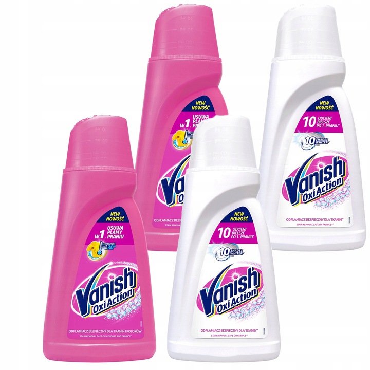 

Vanish Oxi do Koloru i Białego Odplamiacz Płyn 4L