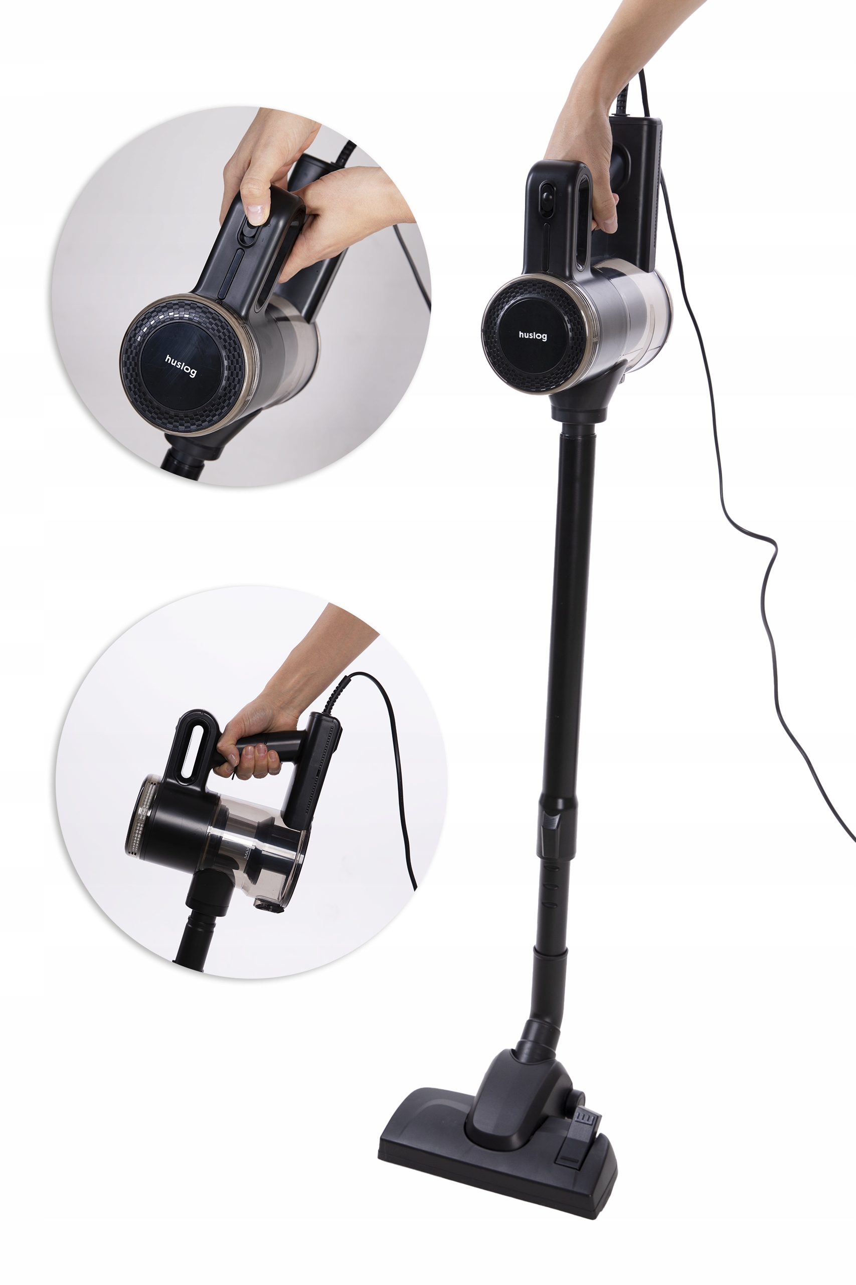 Vysavač Huslog černý