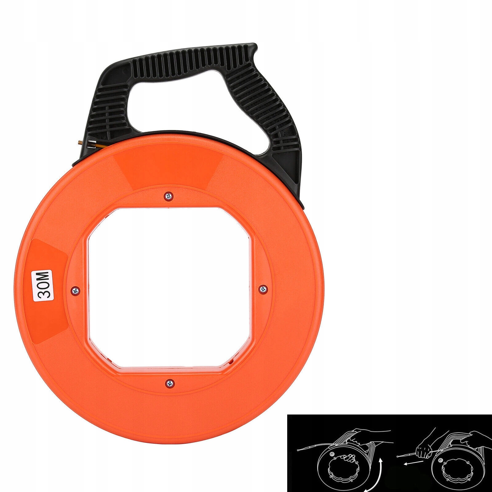 Skleněné Vlákno Kazeta Pilot Pro Protahování Kabelů Stalka Naviják 30 m 4 mm