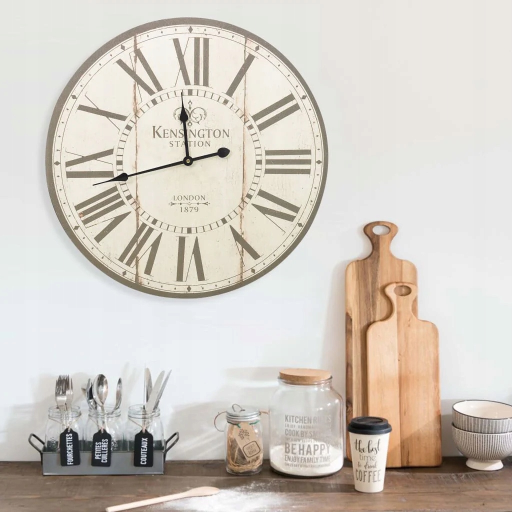 Fionshop 262733374 Vintage nástěnné hodiny Londýn 60 cm