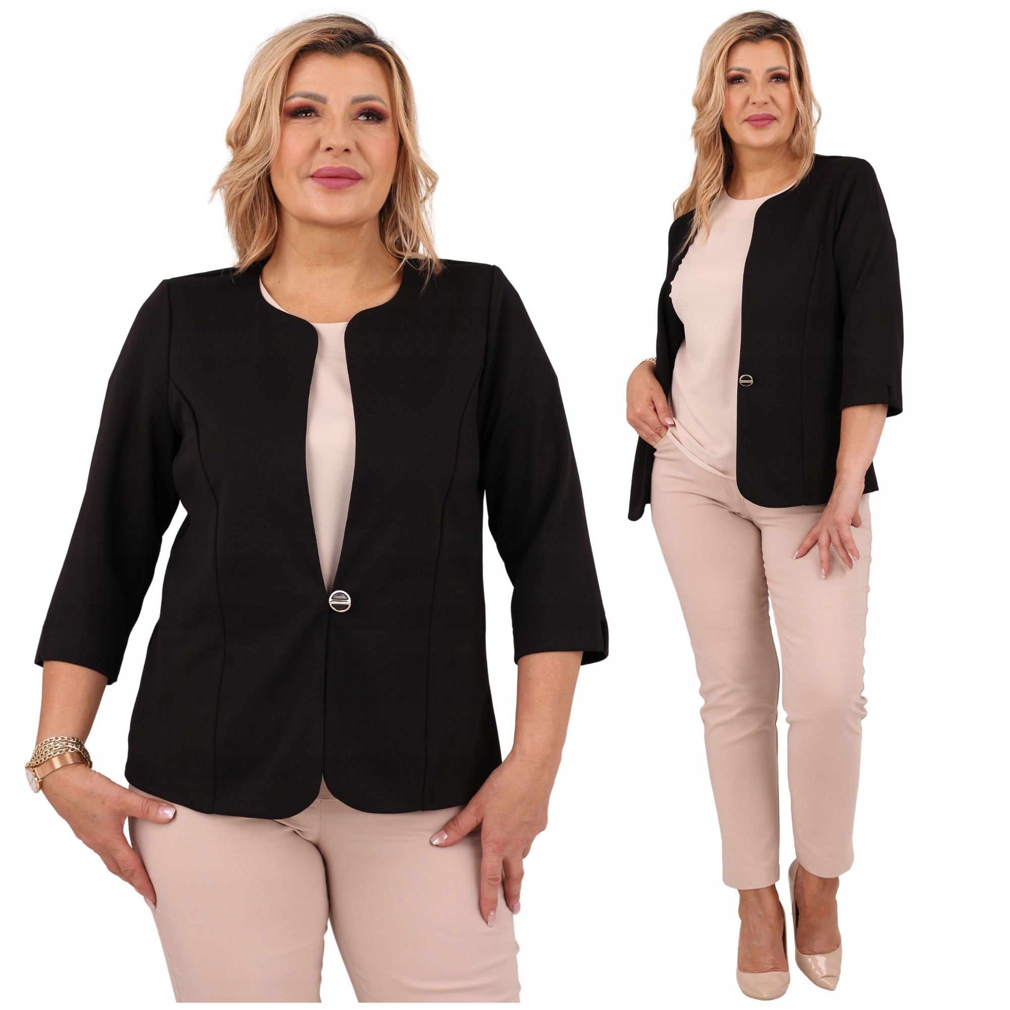 Żakiet Krótki Marynarka Polski Producent Duże Rozmiary Wizytowy