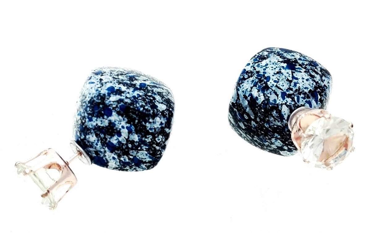 

Kolczyki kostki tribal kamień niebieski