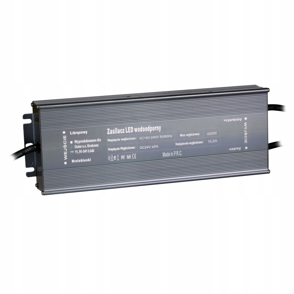 Zasilacz Led 250W 24V DC Wodoodporny F-250-24 Brillo