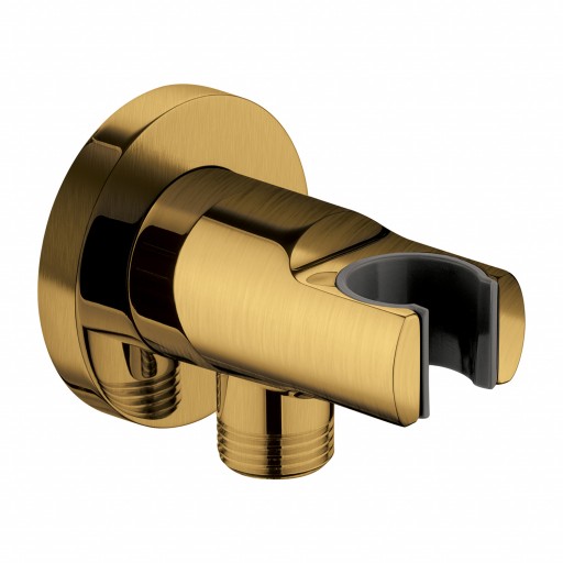 Mosadzná Uhlová Prípojka Zlatá Okrúhla S Držiakom