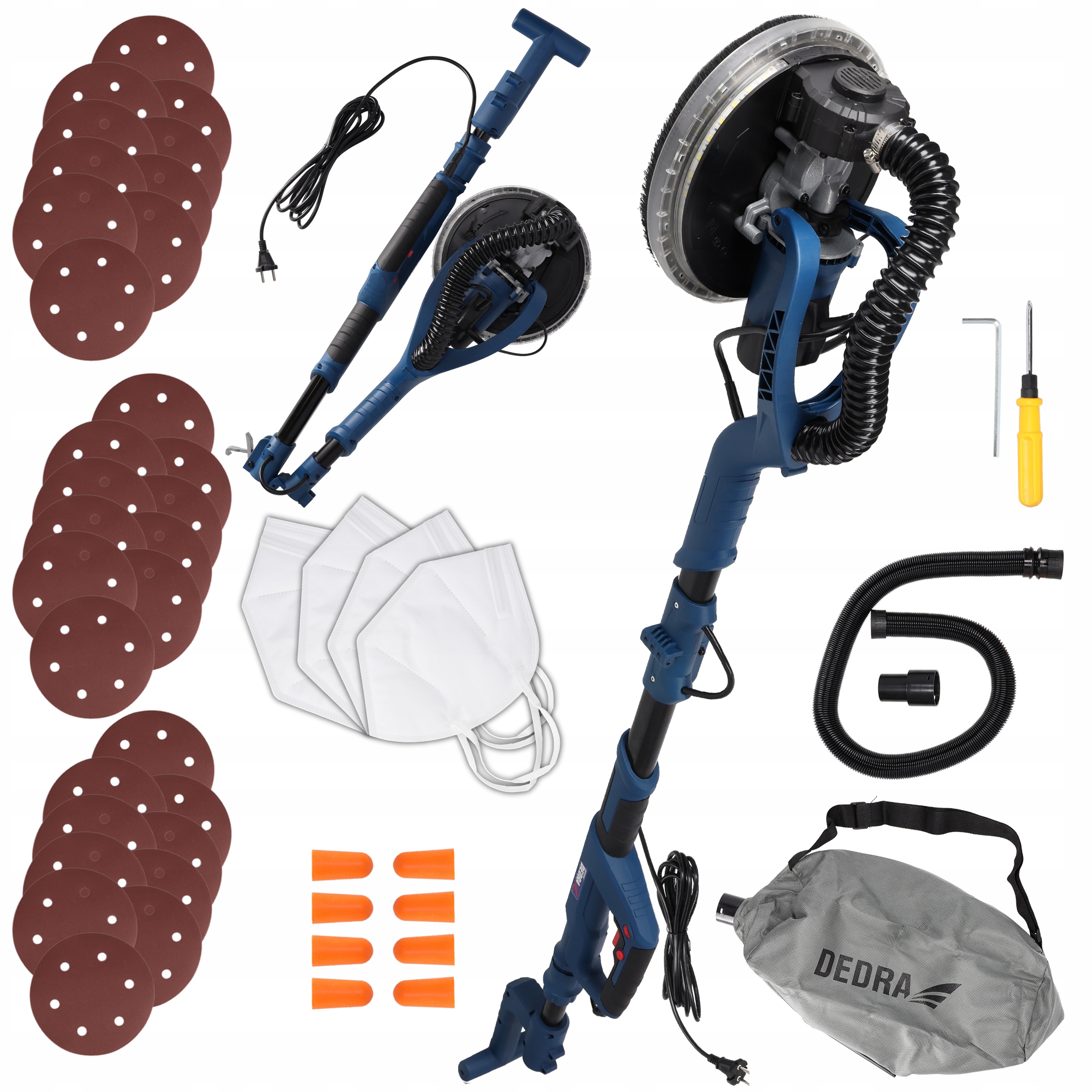 Szlifierka do Gipsu Gładzi Żyrafa z wysięgnikiem Dedra Tynków Ścian Sufitów