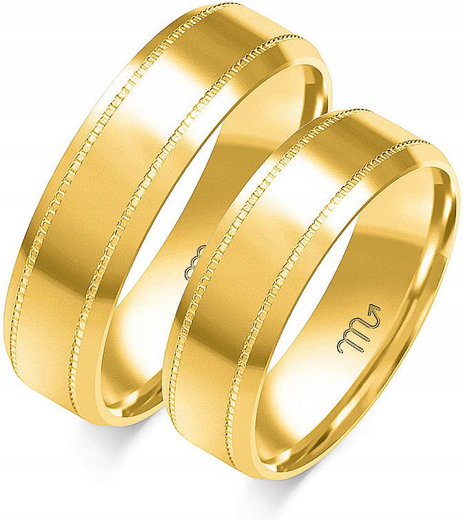 Zlaté snubní prsteny pro novomanžele svatba 585 29 30 31 dámská kolekce