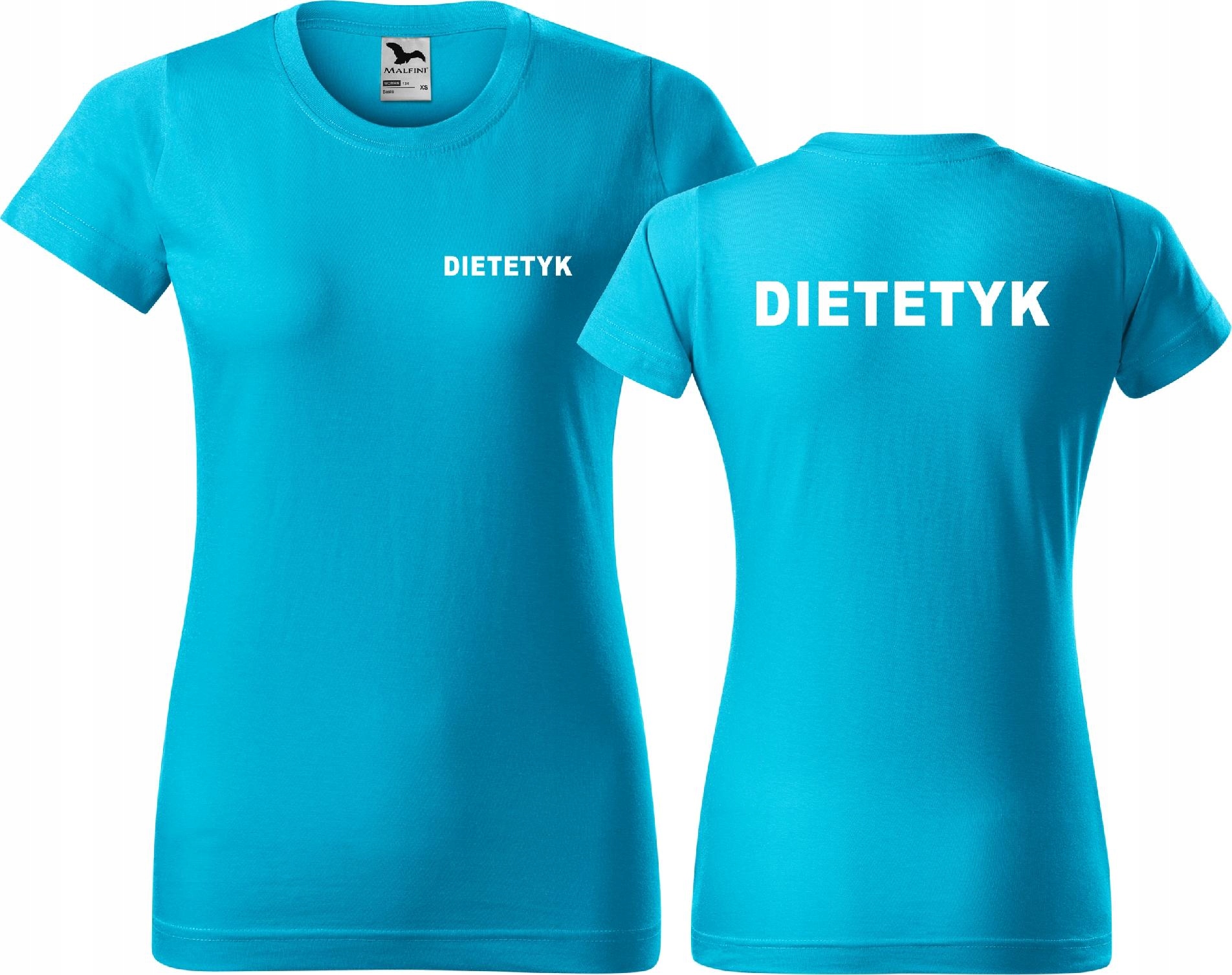 

Damska koszulka medyczna T-shirt Dietetyk r. M