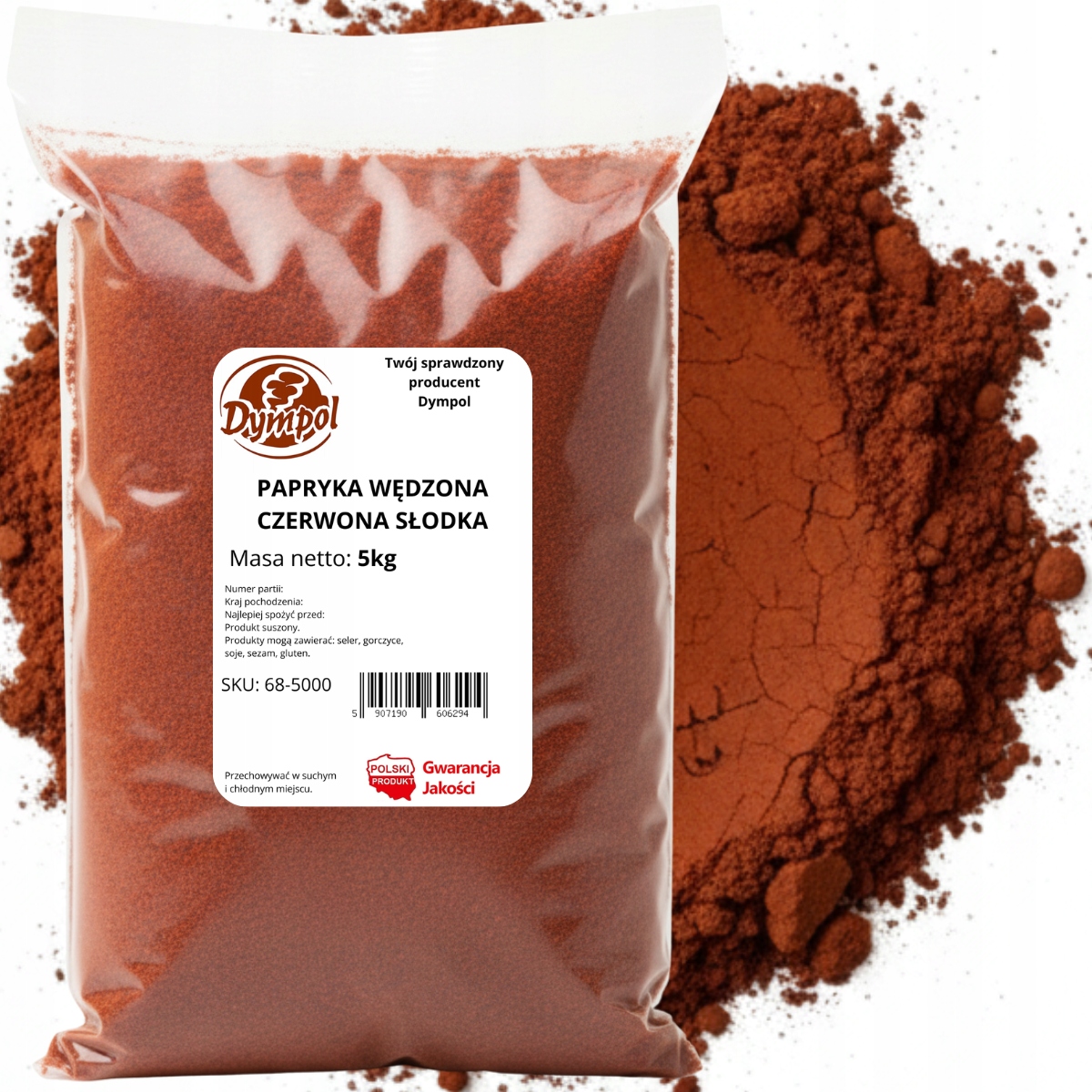 Papryka Wędzona Czerwona Słodka Aromatyczna Naturalna Jakość Dympol 5 kg