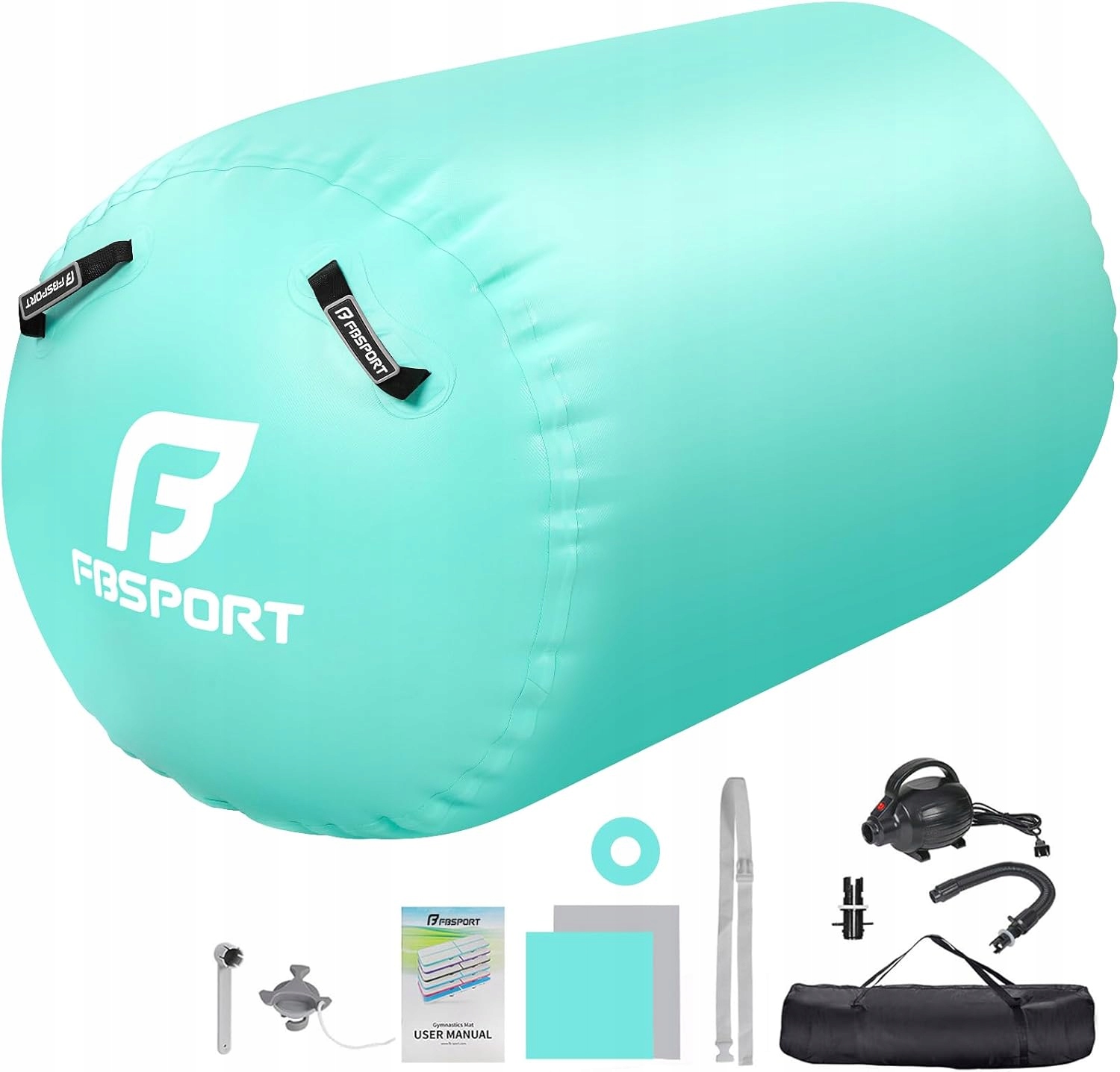Fbsport Air Roll 120x90 cm wałek gimnastyczny dmuchany pompka