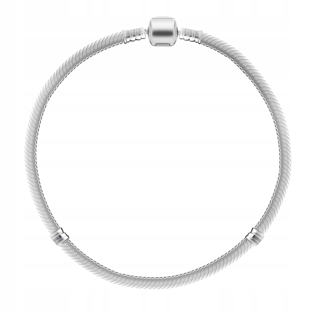 Stříbrný Náramek Modulární Sud Hladký 19 Cm