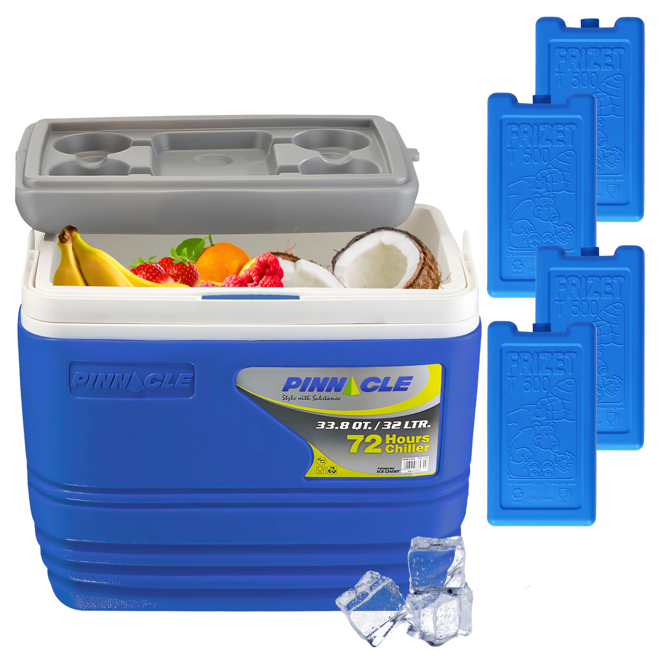 Turistická lednička na náplně Pinnacle TPX7000 32L Granátová, 4 náplně 0,5L