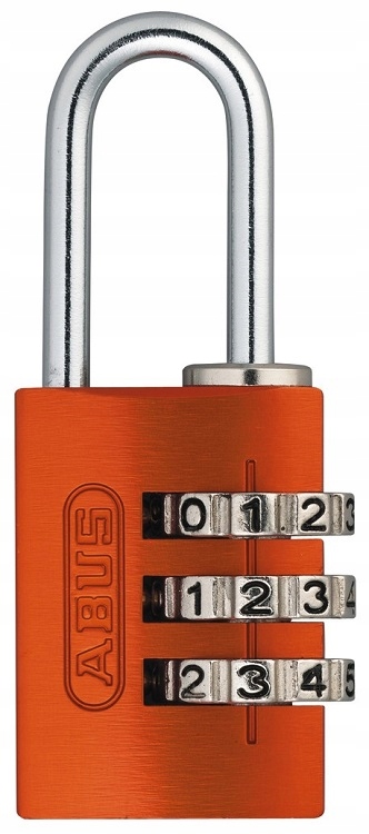 KŁÓDKA JARZMOWA SZYFROWA ABUS 20 MM POMARAŃCZOWY