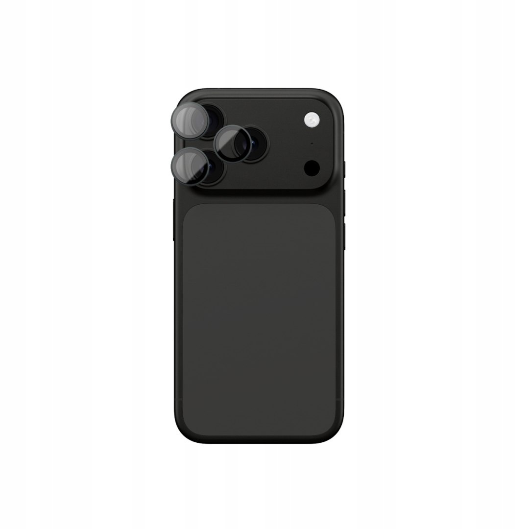 Szkło na aparat na iPhone 17 Pro Pro Max Sapphire z szarą ramką